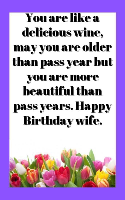 for wife birthday message